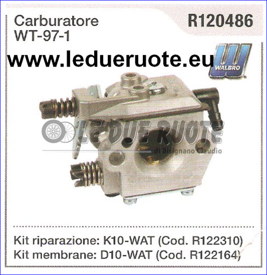 R120486 CARBURATORE A MEMBRANA WALBRO WT - 97 - 1