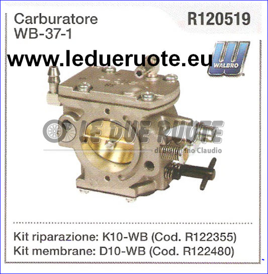 R120519 CARBURATORE A MEMBRANA WALBRO WB - 37 - 1
