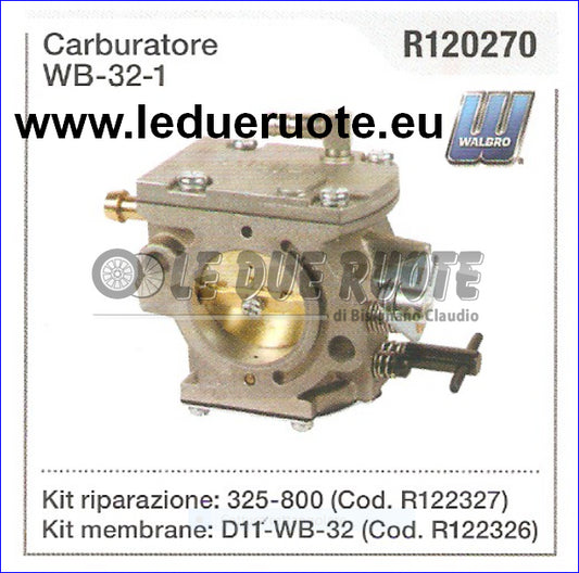 R120270 CARBURATORE A MEMBRANA WALBRO WB - 32 - 1