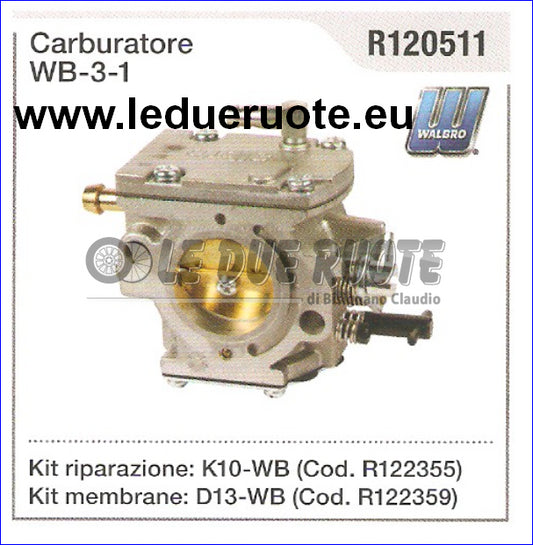 R120511 CARBURATORE A MEMBRANA WALBRO WB - 3 - 1