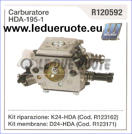 R120592 CARBURATORE A MEMBRANA WALBRO HDA - 195 - 1