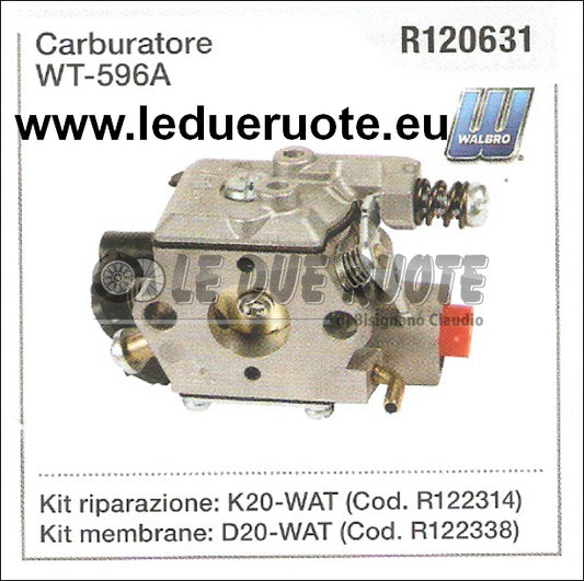R120631 CARBURATORE A MEMBRANA WALBRO WT - 596A