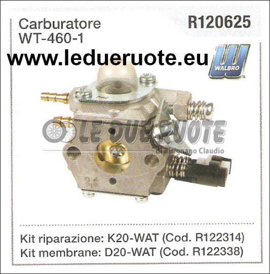 R120625 CARBURATORE A MEMBRANA WALBRO WT - 460 - 1