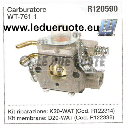 R120590 CARBURATORE A MEMBRANA WALBRO WT - 761 - 1