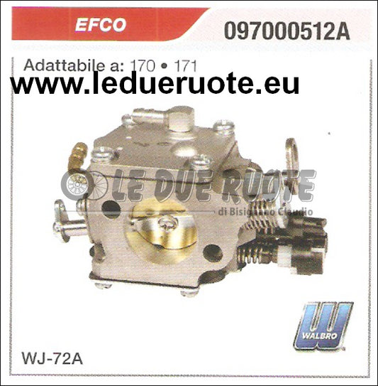 097000512A CARBURATORE A MEMBRANA WJ - 72A EFCO 170 171 WALBRO