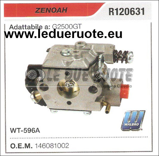 146081002 CARBURATORE A MEMBRANA WT - 596A ZENOAH G2500GT WALBRO