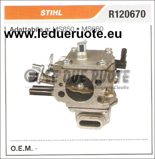 R120670 CARBURATORE A MEMBRANA STIHL MS650 MS660