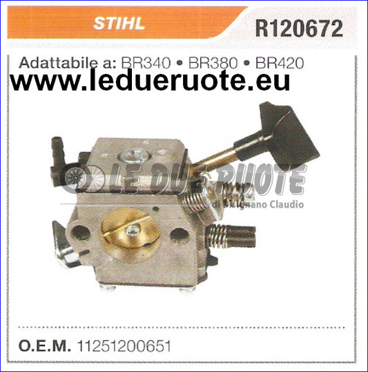 11251200651 CARBURATORE A MEMBRANA STIHL BR340 BR380 BR420
