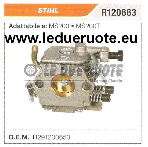 11291200653 CARBURATORE A MEMBRANA STIHL MS200 MS200T