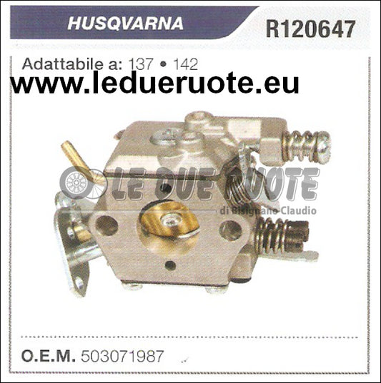 503071987 CARBURATORE A MEMBRANA HUSQVARNA 137 142