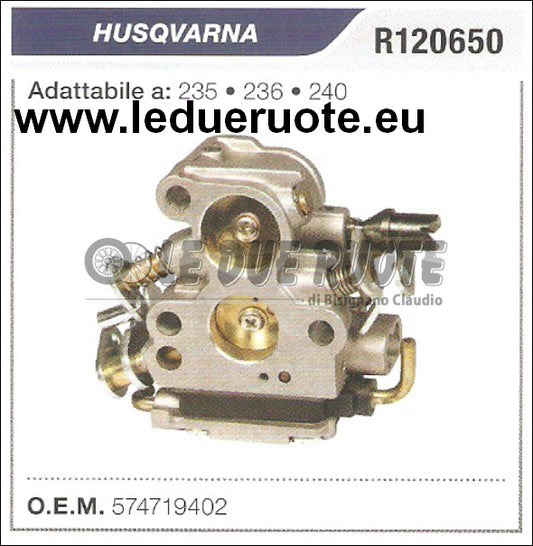 574719402 CARBURATORE A MEMBRANA HUSQVARNA 235 236 240