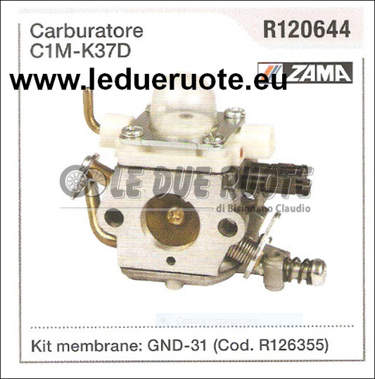 R120644 CARBURATORE A MEMBRANA C1M - K37D ZAMA