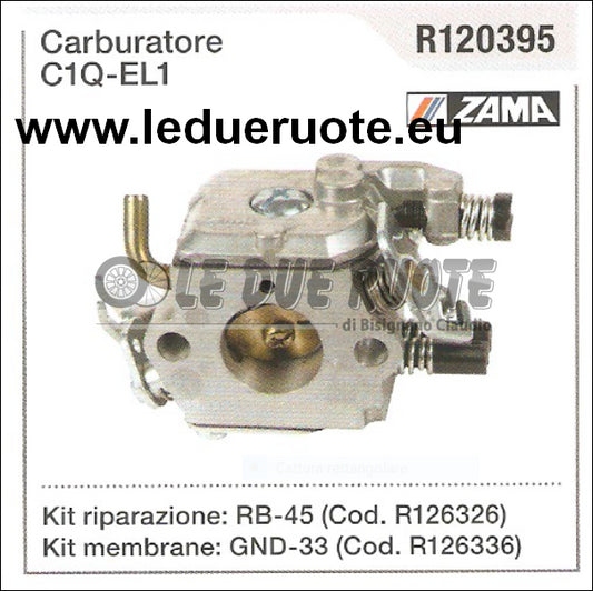 R120395 CARBURATORE A MEMBRANA C1Q - EL1 ZAMA