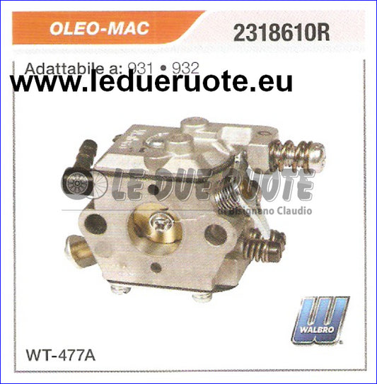2318610R CARBURATORE A MEMBRANA WT 477A OLEO MAC 931 932 WALBRO