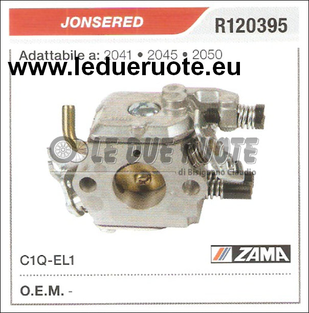R120395 CARBURATORE A MEMBRANA C1Q EL1 JONSERED 2041 2045 2050 ZAMA