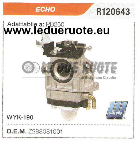 Z288081001 CARBURATORE A MEMBRANA WYK 190 ECHO PB260 WALBRO