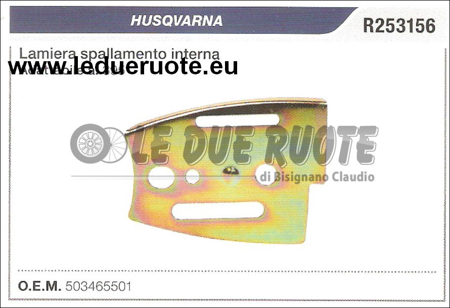503465501 LAMIERA CATENA INTERNA HUSQVARNA 61 65 77 162 285 480 2100