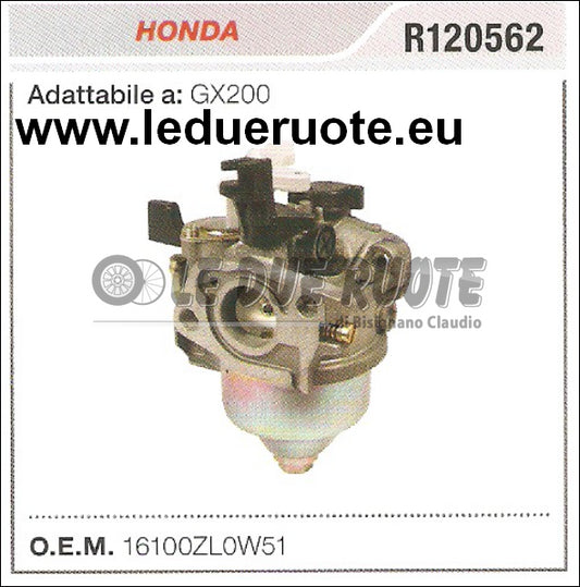16100ZL0W51 CARBURATORE A VASCHETTA HONDA GX200