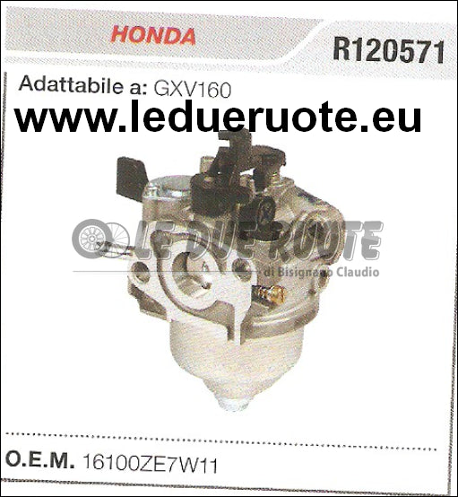 16100ZE7W11 CARBURATORE A VASCHETTA HONDA GXV160