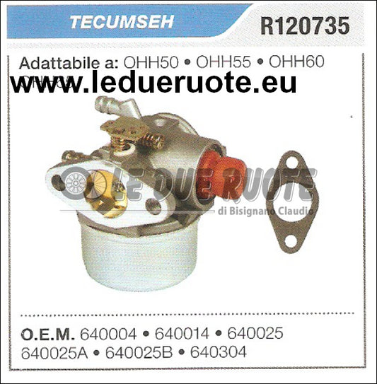 640304 CARBURATORE A VASCHETTA TECUMSEH OHH50 OHH55 OHH60 OHH65