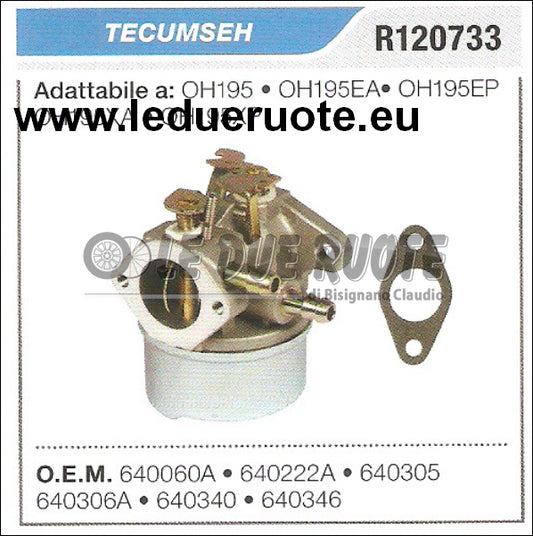 640306A CARBURATORE A VASCHETTA TECUMSEH OH195 OH195EA OH195EP OH195XA OH195XP
