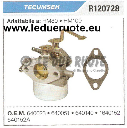 640152A CARBURATORE A VASCHETTA TECUMSEH HM80 HM100