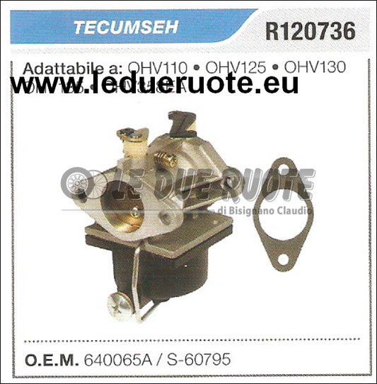 S-60795 CARBURATORE A VASCHETTA TECUMSEH OHV110 OHV125 OHV130 OHV135 OHV358EA