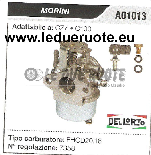 A01013 CARBURATORE A VASCHETTA FHCD20.16 MORINI CZ7 C100 DELL ORTO