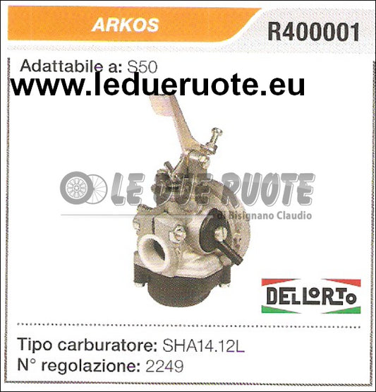 R400001 CARBURATORE A VASCHETTA SHA14.12L ARKOS S50 DELL'ORTO