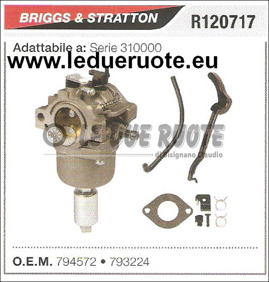 793224 CARBURATORE A VASCHETTA BRIGGS & STRATTON SERIE 310000