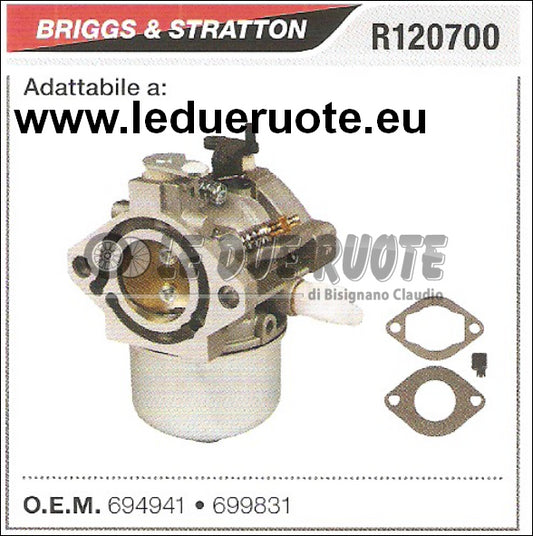 699831 CARBURATORE A VASCHETTA BRIGGS & STRATTON