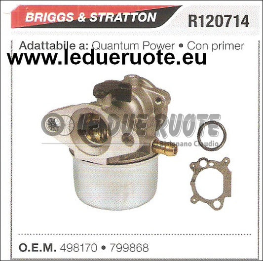 799868 CARBURATORE A VASCHETTA BRIGGS & STRATTON QUANTUM POWER CON PRIMER