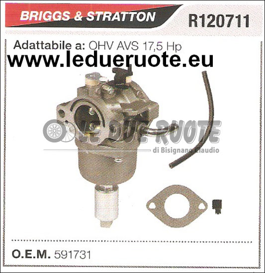 591731 CARBURATORE A VASCHETTA BRIGGS & STRATTON OHV AVS 17,5 Hp