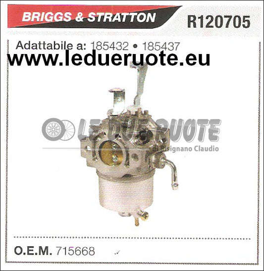715668 CARBURATORE A VASCHETTA BRIGGS & STRATTON 185432 185437