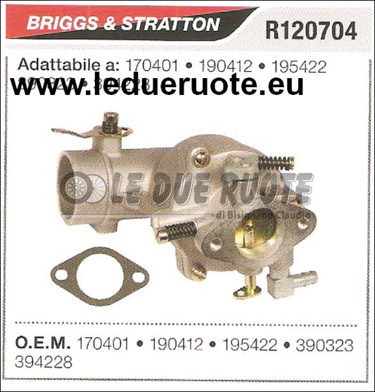 170401 CARBURATOR VASCHETTA BRIGGS & STRATTON 170401 190412 195422 390323 394228