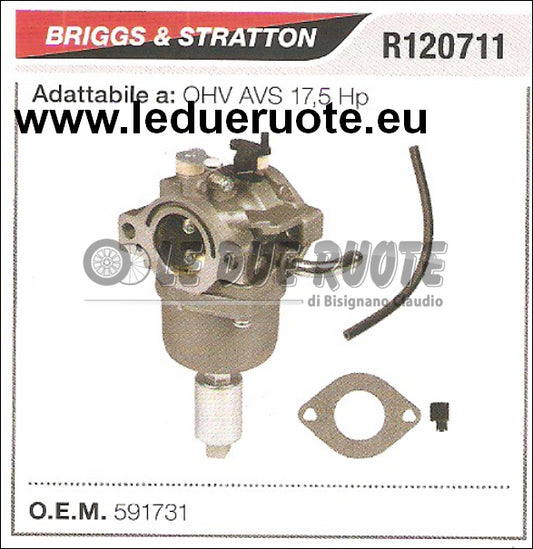 591731 CARBURATORE A VASCHETTA BRIGGS & STRATTON OHV AVS 17,5 Hp