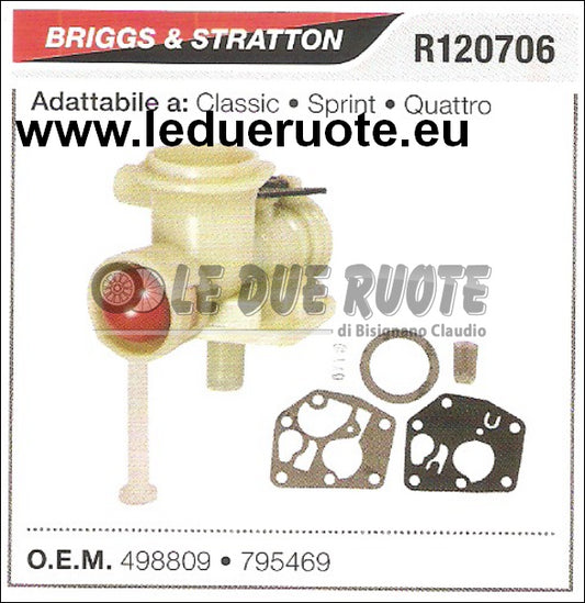 795469 CARBURATORE A VASCHETTA BRIGGS & STRATTON CLASSIC SPRINT QUATTRO