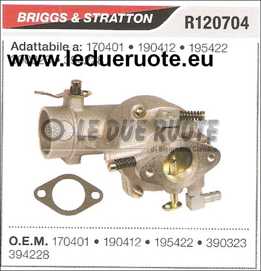 170401 CARBURATORE A VASCHETTA BRIGGS & STRATTON 394228 390323 195422