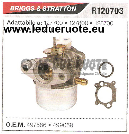 497586 CARBURATORE A VASCHETTA BRIGGS & STRATTON 127700 127800