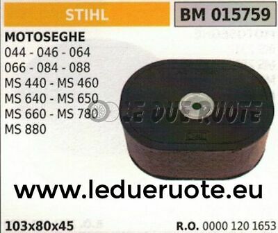 00001201653 FILTRO ARIA COMPLETO MOTOSEGA STIHL MS 440 460 640 650 660 103x80