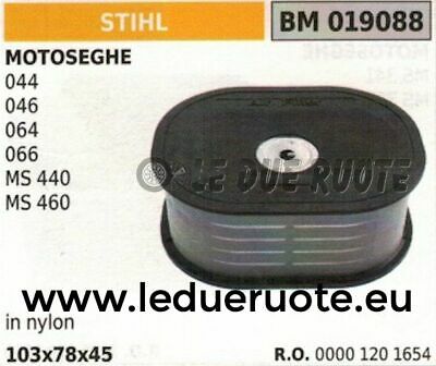 00001201654 FILTRO ARIA IN NYLON MOTOSEGA STIHL MS 440 460 103x78x45