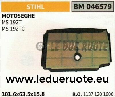 11371201600 FILTRO ARIA COMPLETO MOTOSEGA STIHL MS 192T 192TC 101.6x63.5x15.8