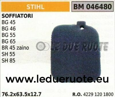 42291201800 SPUGNA FILTRO ARIA SOFFIATORE STIHL BG 45 46 55 65 BR45 76.2x63.5x12