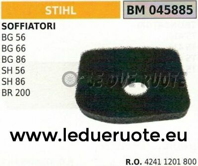 42411201800 SPUGNA FILTRO ARIA SOFFIATORE STIHL BG 56 66 86 SH 56 86 BR200 ZAINO