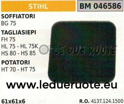 41371241500 SPUGNA FILTRO ARIA POTATORE STIHL HT70 HT75 61x61x6