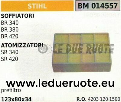42031201500 PRE FILTRO ARIA elemento filtrante ATOMIZZATORE STIHL SR 320 340