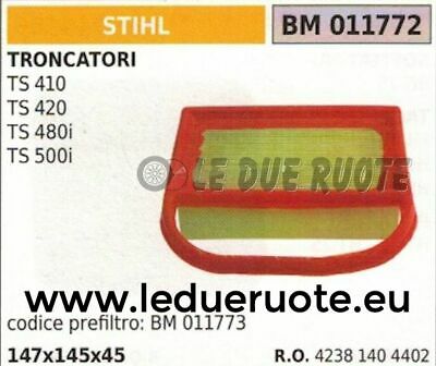 42381404402 FILTRO ARIA TRONCATRICE STIHL TS 410 420 480i 500i 147x145x45