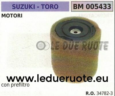 347823 FILTRO ARIA COMPLETO MOTORE TORO SUZUKI CON PREFILTRO INCLUSO
