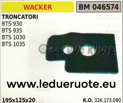 326173080 SPUGNA FILTRO ARIA TRONCATRICE WACKER BTS 930 935 1030 1085 195x125