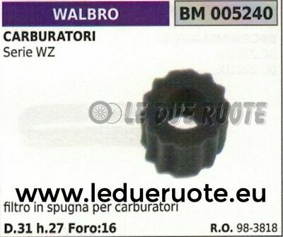 983818 SPUGNA FILTRO ARIA PER CARBURATORI WALBRO SERIE WZ